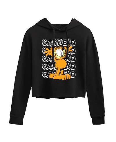 Hybrid Apparel Trendy Juniors Garfield Graphic Cropped Hoodie