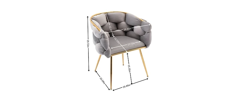 Simplie Fun Modern Luxury Velvet Single Sofa Chair Set for Lazy Person