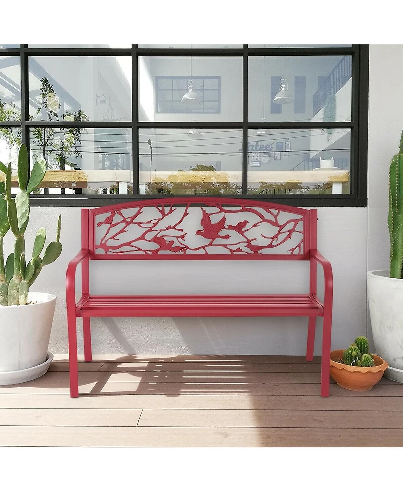 Sugift Patio Garden Bench Park Yard Outdoor Furniture