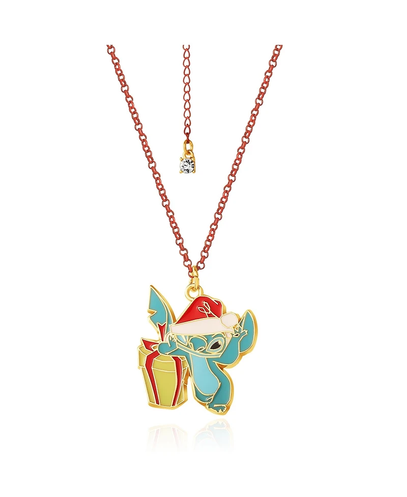 Disney Lilo and Stitch Christmas Necklace and Earring Set