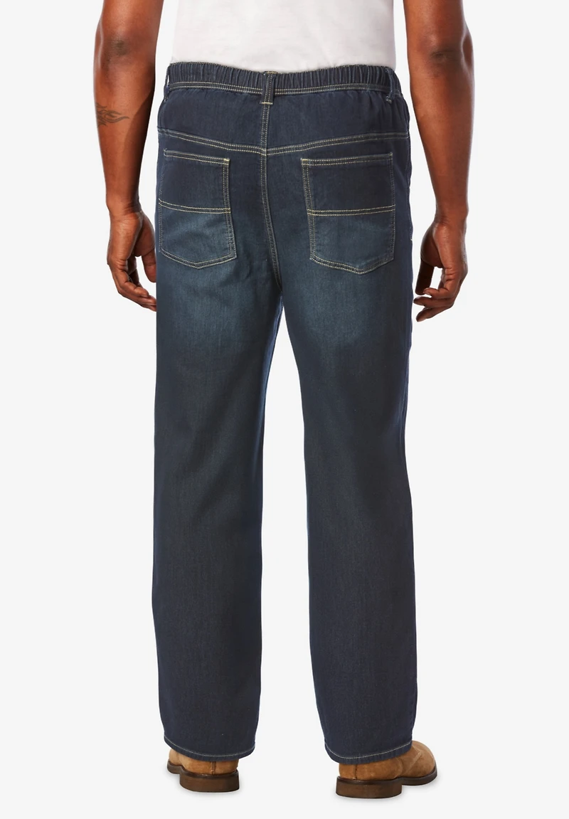 KingSize Big & Tall 5-Pocket Relaxed Fit Denim Look Sweatpants