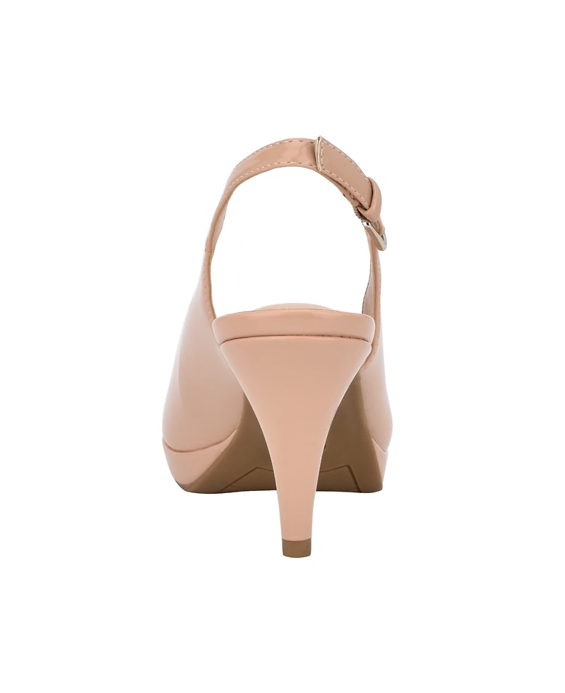 Bandolino Women's Melt Peep Toe Slingback Platform Dress Sandals