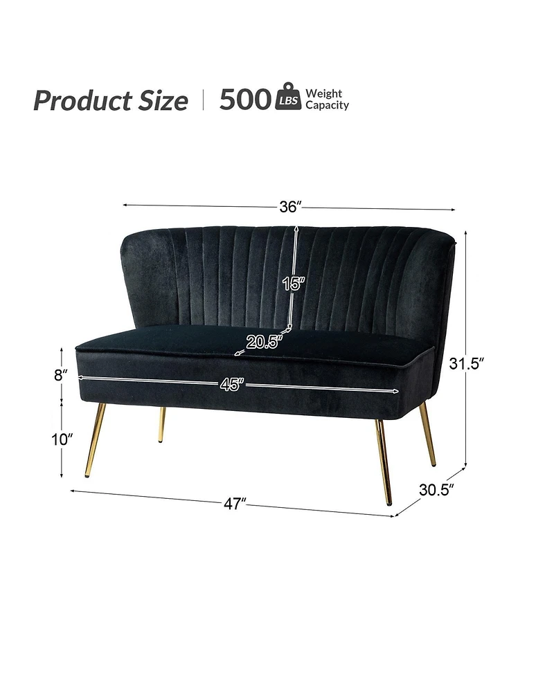 Delicia Contemporary Tufted Back Loveseat