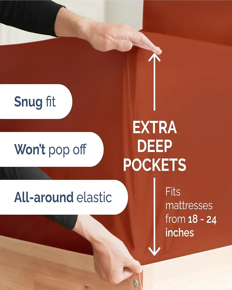 Piece Extra Deep Pocket Microfiber Sheet Set