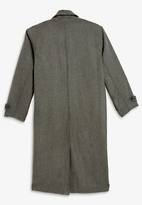 KingSize Big & Tall Wool-Blend Long Overcoat
