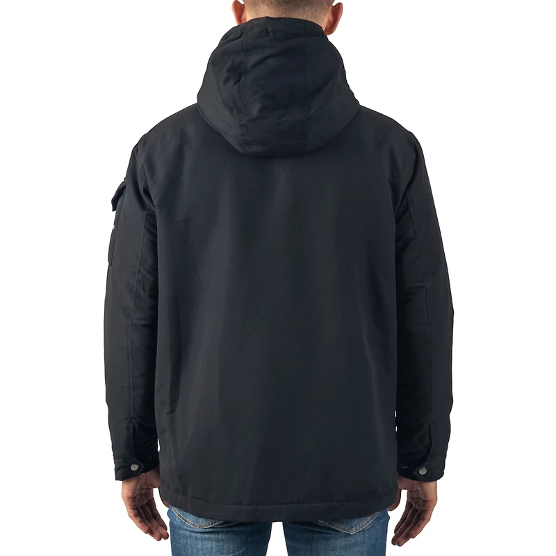 Alpine Swiss Mens Sherpa Lined Parka Hooded Winter Coat Cargo Utility Jacket