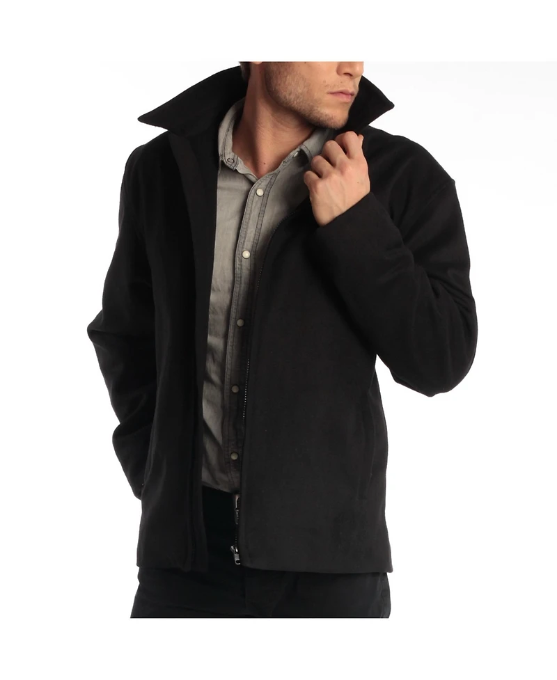 Alpine Swiss Men's Grant 28" Open Bottom Jacket Wool Blend Jd Bomber Zippered
