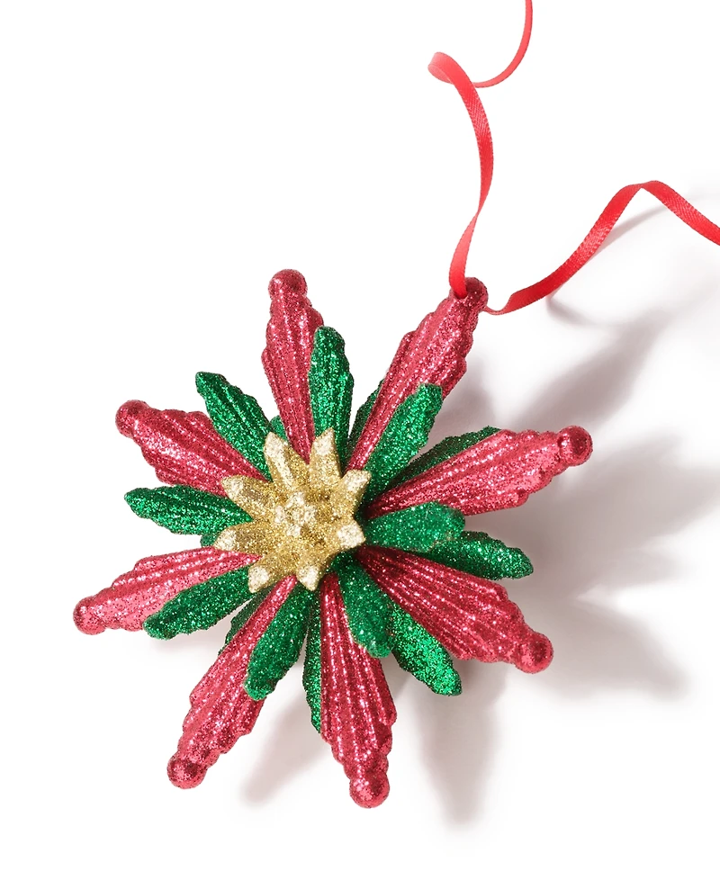 Holiday Lane Christmas Glitters Gold-Tone Starburst Snowflake Ornament, Exclusively at Macy's