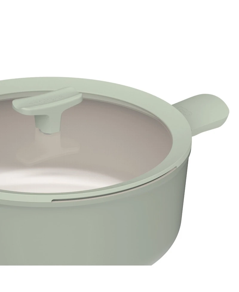 BergHOFF Balance Non-stick Ceramic Stockpot 11", 6.5qt. With Glass Lid, Recycled Aluminum