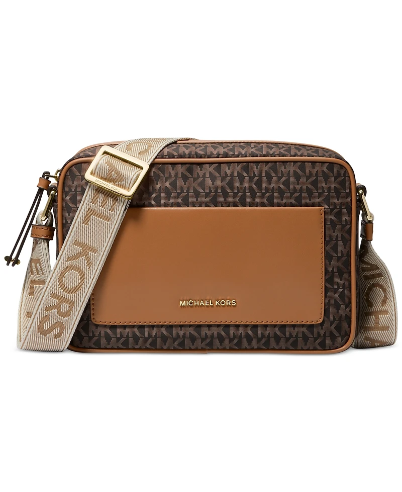 Michael Michael Kors Jet Set Logo East West Nylon Crossbody