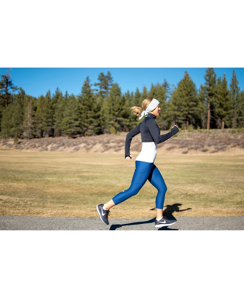 BloqUV Women's Upf 50+ Sun Protective Full Zip Crop Top