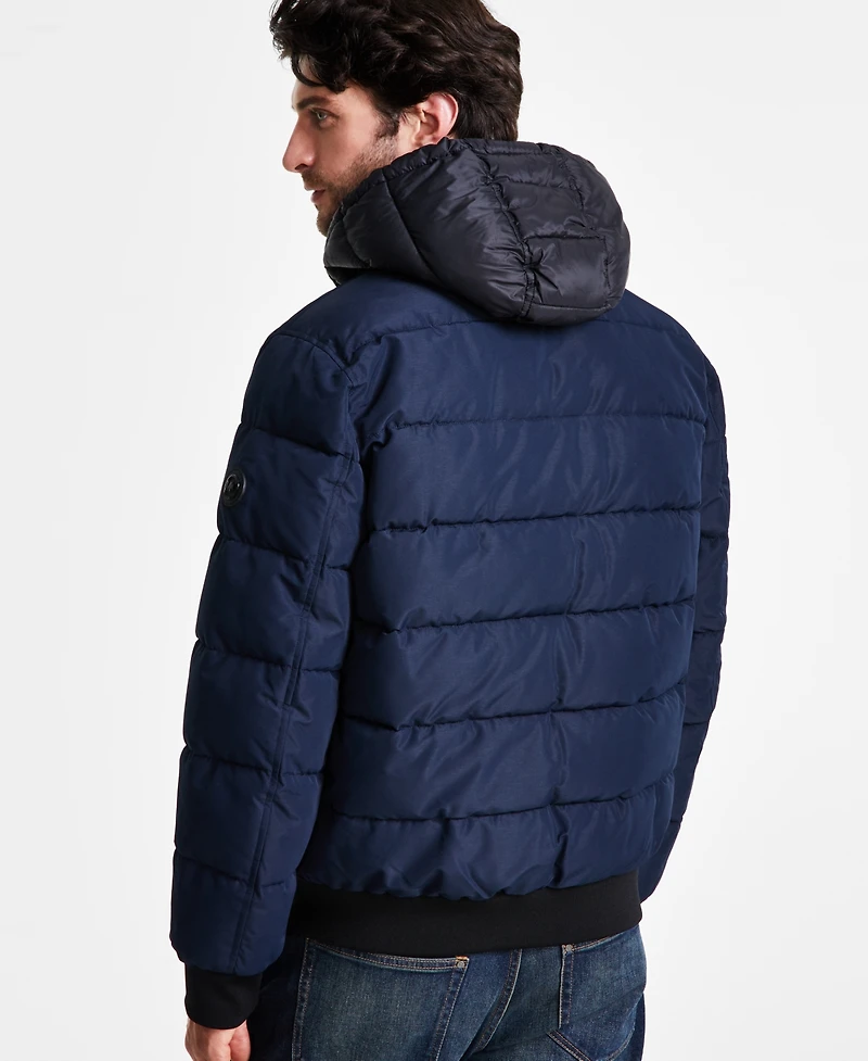 Michael Kors Men's Hooded Puffer Bomber Jacket