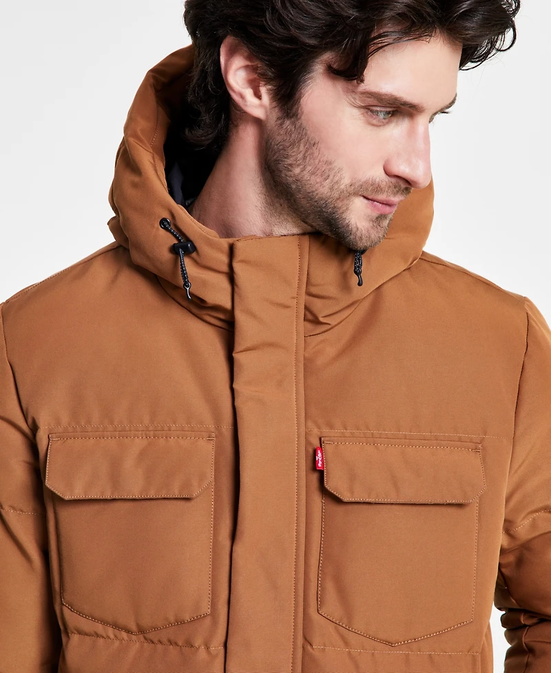 Levi's Men's Quilted Hooded Puffer Jacket