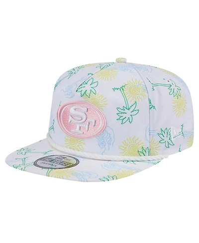 New Era Men's White San Francisco 49ers Vacay Golfer Snapback Hat