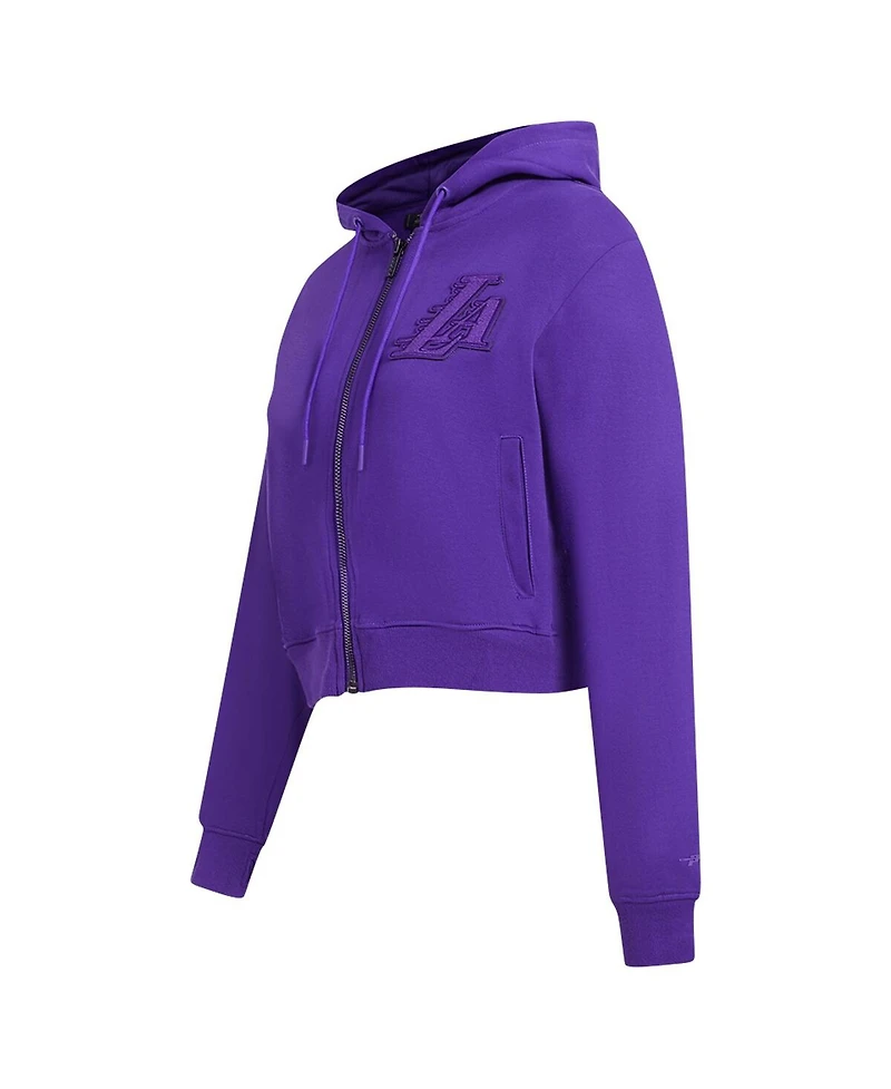 Pro Standard Men's Purple Los Angeles Lakers Triple Tonal Full-Zip Hoodie