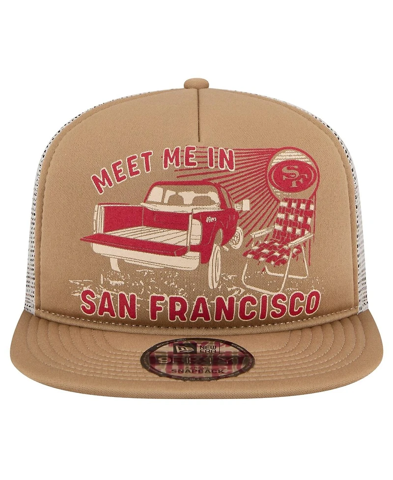 New Era Men's Tan San Francisco 49ers Meet Me 9FIFTY Snapback Hat