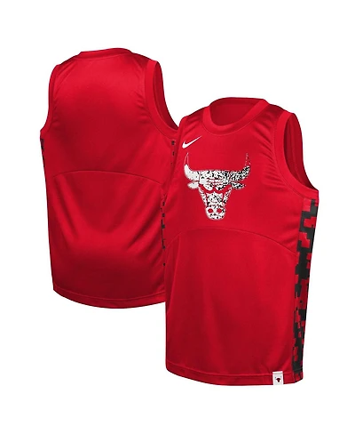 Nike Big Boys and Girls Red Chicago Bulls Courtside Starting Five Team Jersey