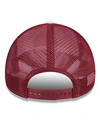 New Era Men's White/Garnet Florida State Seminoles Court Sport Foam A-Frame 9FORTY Adjustable Trucker Hat