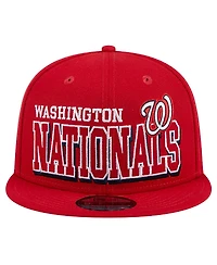 New Era Men's Red Washington Nationals Game Day Bold 9FIFTY Snapback Hat