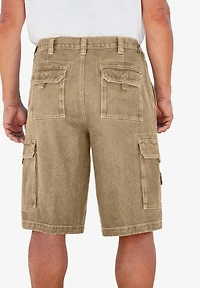 Boulder Creek Big & Tall by KingSize 12" Side Elastic Denim Cargo Shorts
