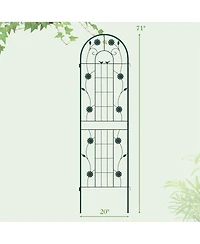 4 Pack Rustproof Metal Garden Trellis 71" x 20" Wire Lattice Panel for Patio