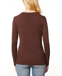 Melissa Paige Women's V-Neck Wide-Hem Wide-Cuff Sweater