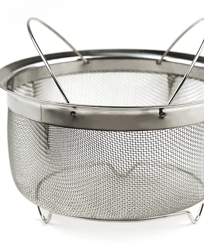 Rsvp International Endurance Stainless Steel 3 Quart Mesh Basket With Folding Handles