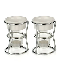 Rsvp International Stoneware 2 Piece 3x3x5" Promo Butter Warmer Set