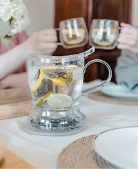 Grosche Tea Perfection Duo- 1000ML Aberdeen Smart Tea Steeper with Cyprus Large Glass Mug