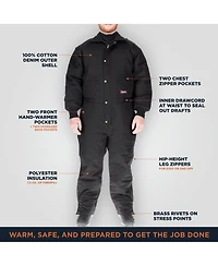 RefrigiWear Men's ComfortGuard Coveralls - -10°F Comfort, Insulated, Water-Repellent, Durable, Full-Body Workwear for Cold Weather Protection