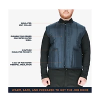 RefrigiWear Men's Econo-Tuff Vest - 15°F Comfort, Insulated, Water-Repellent, Durable, Lightweight Workwear for Cool Weather Protection