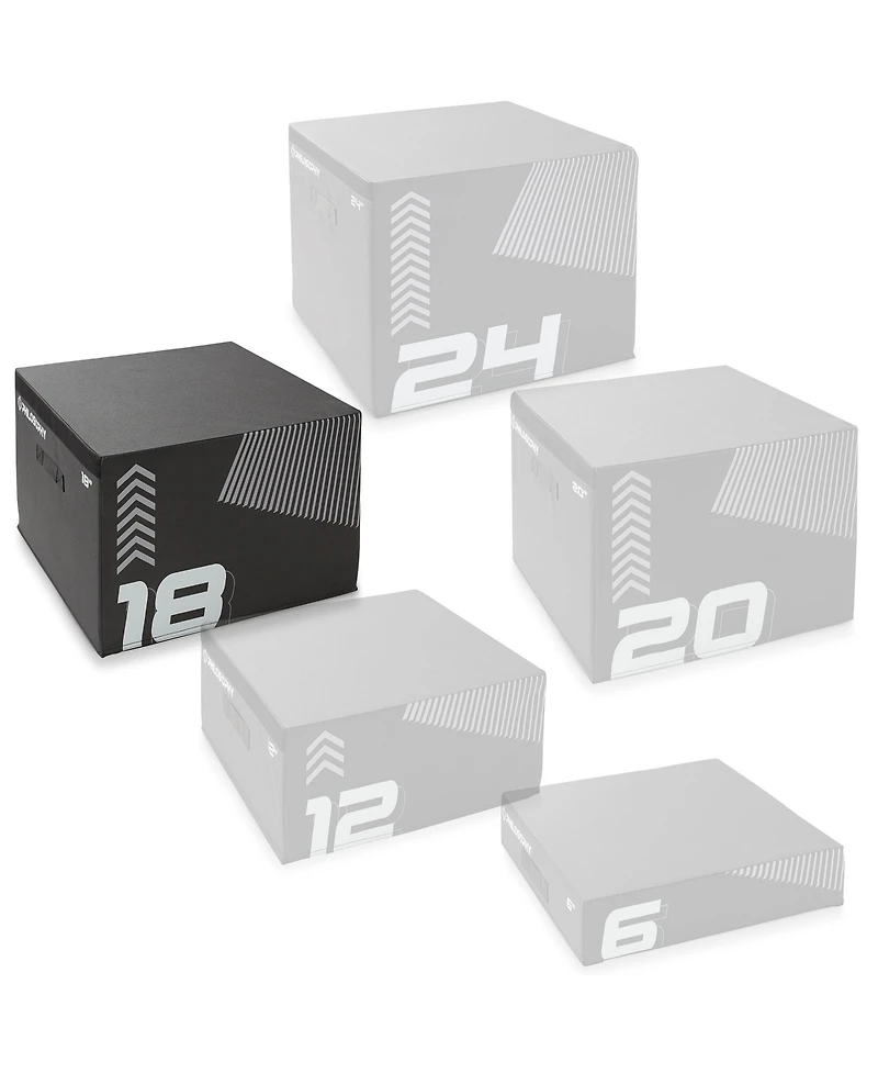 Philosophy Gym 18" Soft Foam Plyometric Box - Jumping Plyo Box for Training and Conditioning