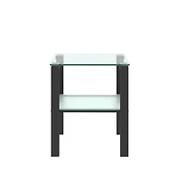 Streamdale Furniture Small Round Glass Tea Table & Bedroom Corner Side Table
