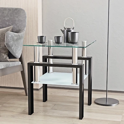 Streamdale Furniture Modern Glass Coffee Table for Living Room