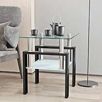 Streamdale Furniture Modern Glass Coffee Table for Living Room