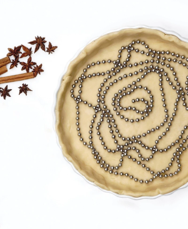Rsvp International Endurance 18/8 Stainless Steel 10' Length Beaded Pie Chain - 10 Ft