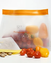 Rsvp International Polyethylene 2 Piece 10" x 7.6" Eco Stand-n-Seal Bag