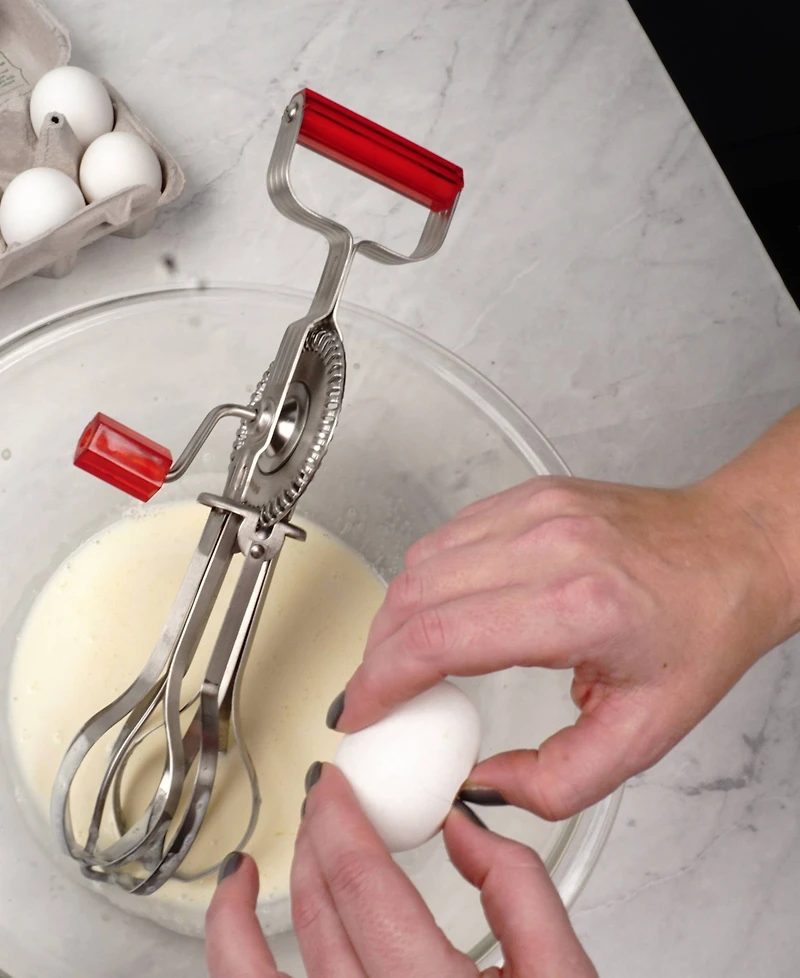 Rsvp International Endurance Stainless Steel Acrylic 13x5x4" Red Antique Egg Beater - Red 13x5x4"