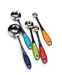 Rsvp International Endurance Stainless Steel 5 Piece Measuring Spoon Set - Color Handles