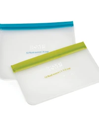 Rsvp International Polyethylene 2 Piece 9" x 8.25" Eco Press-n-Seal Bags