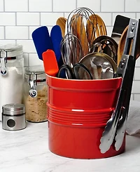 Rsvp International 8" D x 7" H Red Oversized Tool Crock