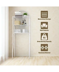 Costway 3 Shelf Over The Toilet Bathroom Space Saver Towel Storage Rack Organizer
