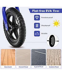 Kids Balance Bike No Pedal Training Bicycle w/ Adjustable Handlebar & Seat