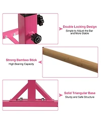 Costway Kids Gymnastics Parallel Bars Double Horizontal Bars Adjustable