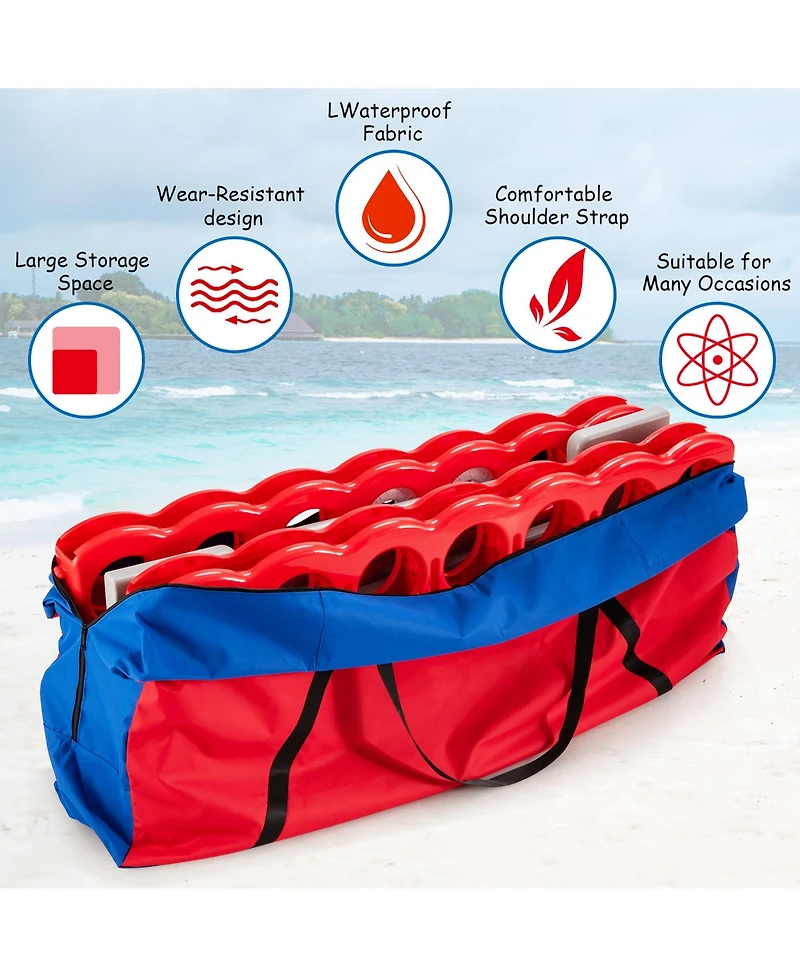 2 Pcs Giant 4 in A Row Jumbo 4-to-Score Game Set W/Storage Carrying Bag for Kids Adult