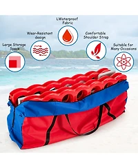 2 Pcs Giant 4 in A Row Jumbo 4-to-Score Game Set W/Storage Carrying Bag for Kids Adult