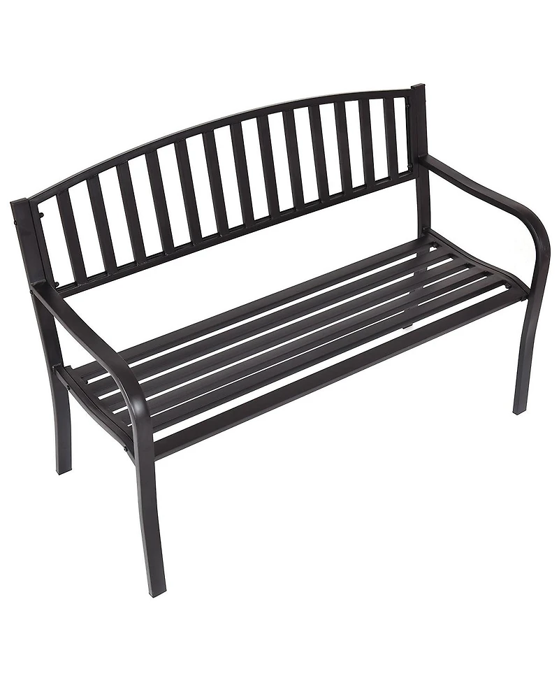Costway 50'' Patio Garden Bench Park Yard Outdoor Furniture Loveseats