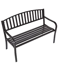 Costway 50'' Patio Garden Bench Park Yard Outdoor Furniture Loveseats