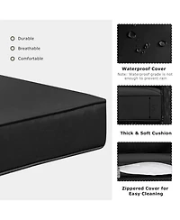 Costway Patio Rattan Rocker Chair Outdoor Glider Rocking Cushion Lawn