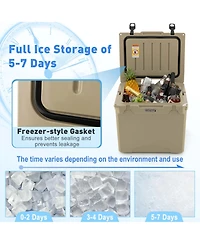 42 Qt Portable Cooler Roto Molded Ice Chest Insulated 5-7 Days